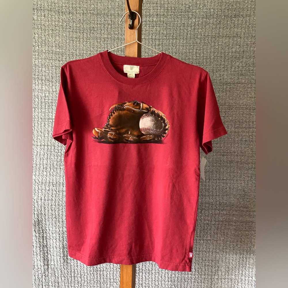 NWT Wesandwilly boys large baseball shirt